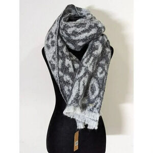 Steve Madden Women's Lofty Leopard-Print Woven Gray O/S (MSRP $38)